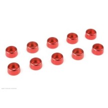 Revtec - Aluminium Washer - for M3 Socket Head Screws - OD 8mm - Red - 10 pcs GF-0406-035