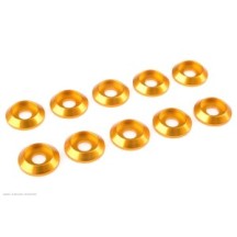 Revtec - Aluminium Washer - for M4 Button Head Screws - OD 12mm - Gold - 10 pcs GF-0407-040