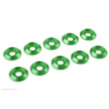 Revtec - Aluminium Washer - for M4 Button Head Screws - OD 12mm - Green - 10 pcs GF-0407-041