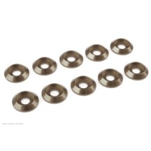 Revtec - Aluminium Washer - for M4 Button Head Screws - OD 12mm - Gun Metal - 10 pcs GF-0407-043