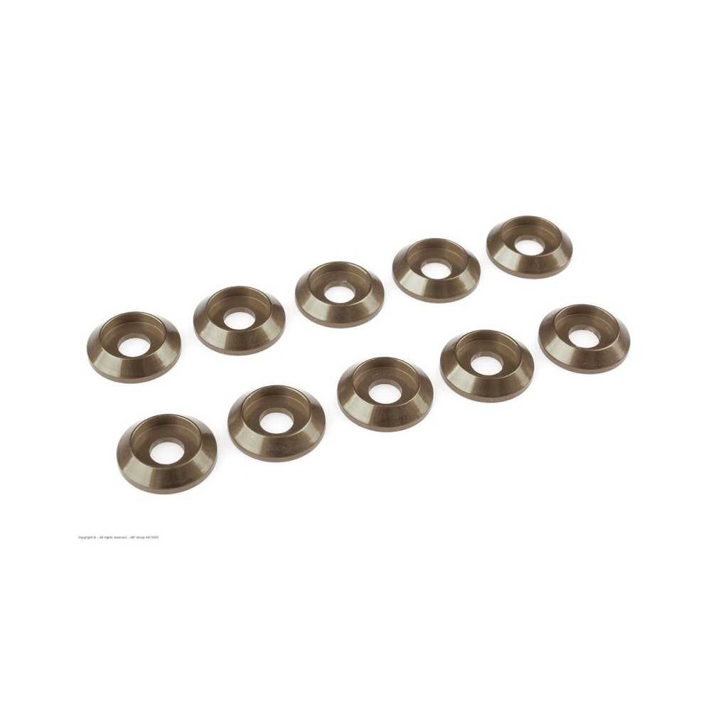 Revtec - Aluminium Washer - for M4 Button Head Screws - OD 12mm - Gun Metal - 10 pcs GF-0407-043 Revtec - Aluminium Washer - for M4 Button Head Screws - OD 12mm - Gun Metal - 10 pcs GF-0407-043