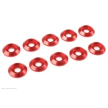 Revtec - Aluminium Washer - for M4 Button Head Screws - OD 12mm - Red - 10 pcs GF-0407-045
