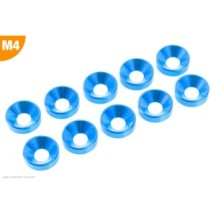 Revtec - Aluminium Washer - for M4 Flat Head Screws - OD 10mm - Blue - 10 pcs GF-0405-044