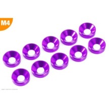 Revtec - Aluminium Washer - for M4 Flat Head Screws - OD 10mm - Purple - 10 pcs GF-0405-042