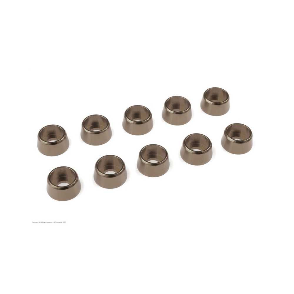 Revtec - Aluminium Washer - for M4 Socket Head Screws - OD 10mm - Gun Metal - 10 pcs GF-0406-043 Revtec - Aluminium Washer - for M4 Socket Head Screws - OD 10mm - Gun Metal - 10 pcs GF-0406-043