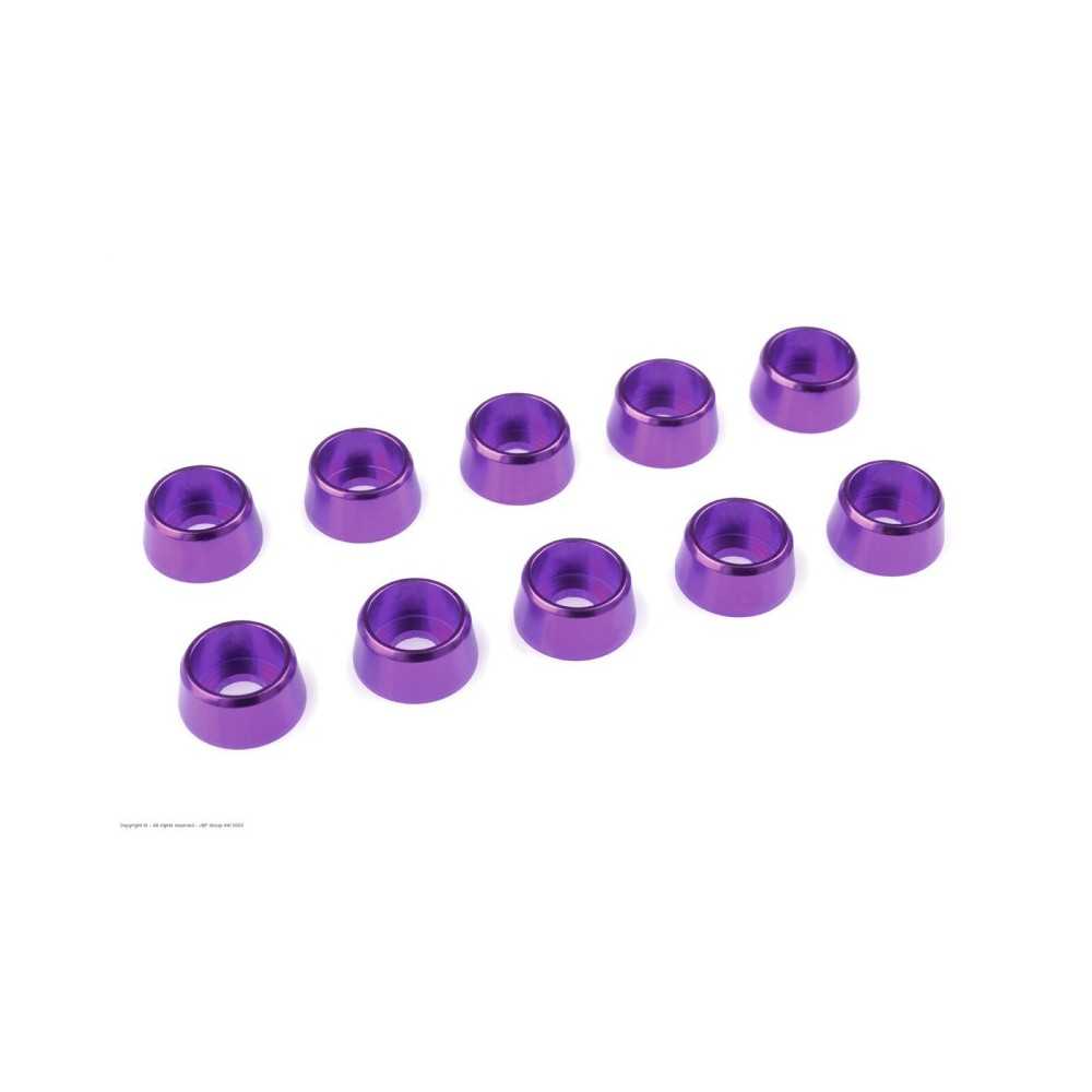Revtec - Aluminium Washer - for M4 Socket Head Screws - OD 10mm - Purple - 10 pcs GF-0406-042 Revtec - Aluminium Washer - for M4 Socket Head Screws - OD 10mm - Purple - 10 pcs GF-0406-042
