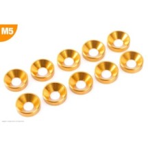 Revtec - Aluminium Washer - for M5 Flat Head Screws - OD 12mm - Gold - 10 pcs GF-0405-050