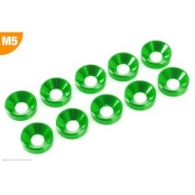 Revtec - Aluminium Washer - for M5 Flat Head Screws - OD 12mm - Green - 10 pcs GF-0405-051