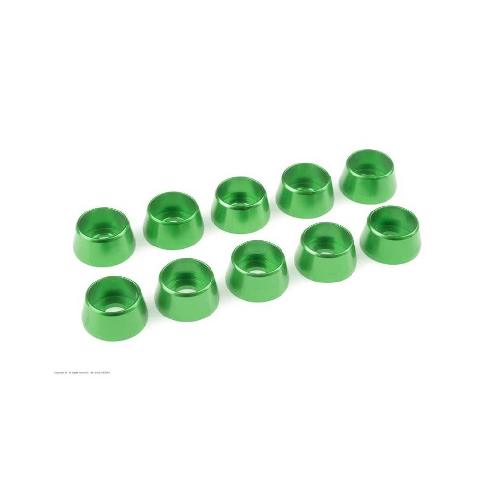 Revtec - Aluminium Washer - for M5 Socket Head Screws - OD 12mm - Green - 10 pcs GF-0406-051 Revtec - Aluminium Washer - for M5 Socket Head Screws - OD 12mm - Green - 10 pcs GF-0406-051