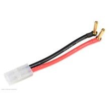 Revtec - Battery Adapter Lead - Bullit 4mm Gold Tamiya Socket - 12cm - 1 pc GF-1325-040