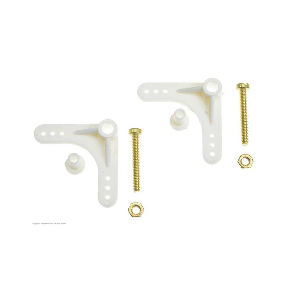 Revtec - Bell Crank w/ Screw And Nuts - 90 Deg - 2 pcs GF-2101-001 Revtec - Bell Crank w/ Screw And Nuts - 90 Deg - 2 pcs GF-2101-001