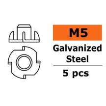 Revtec - Blind nut M5 - Galvanized Steel - 5 pcs GF-0149-003
