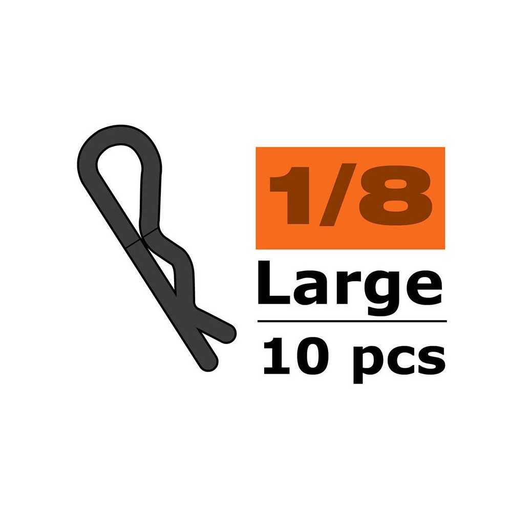 Revtec - Body Clips - 45° Bent - Large - Black - 10 pcs GF-0410-024 Revtec - Body Clips - 45° Bent - Large - Black - 10 pcs GF-0410-024
