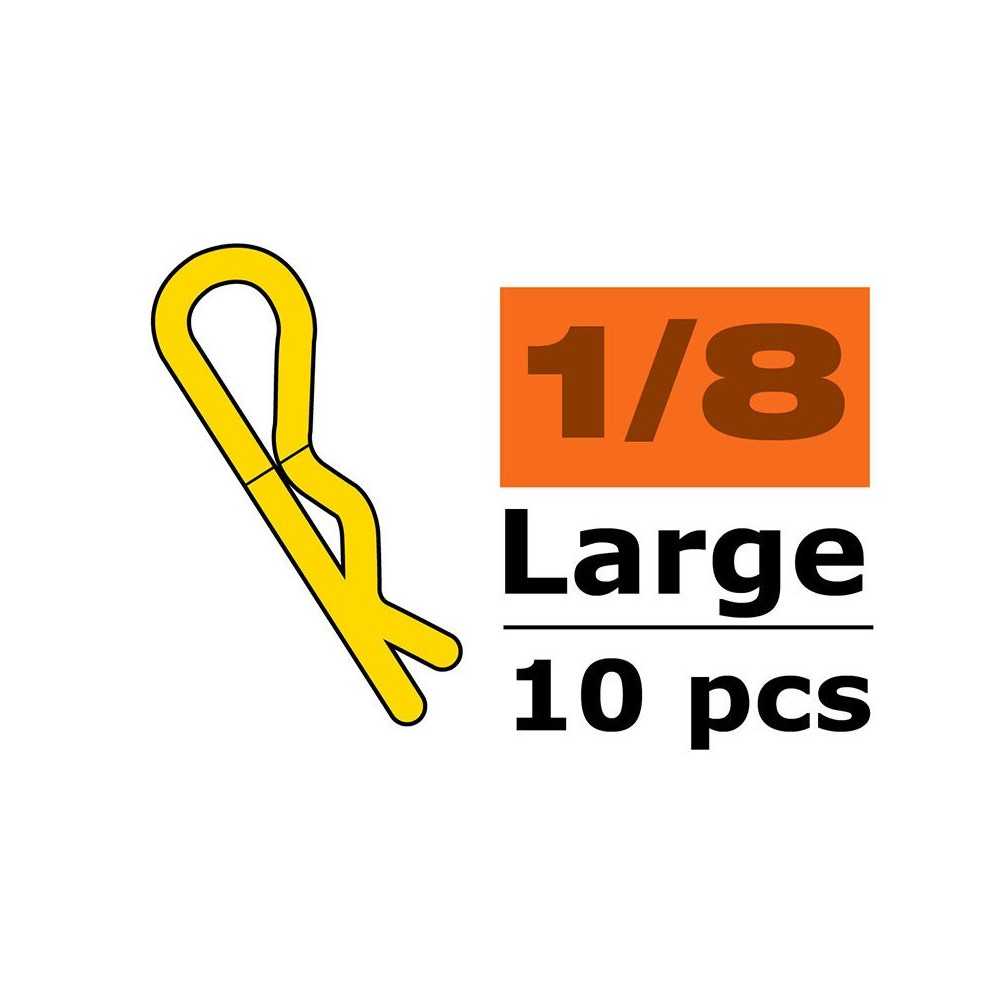 Revtec - Body Clips - 45° Bent - Large - Gold - 10 pcs GF-0410-020