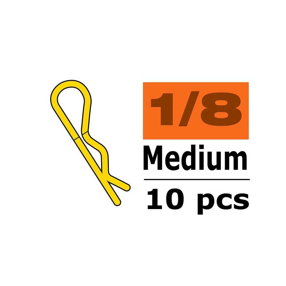 Revtec - Body Clips - 45° Bent - Medium - Gold - 10 pcs GF-0410-010 Revtec - Body Clips - 45° Bent - Medium - Gold - 10 pcs GF-0410-010