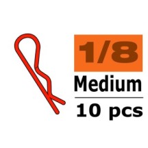 Revtec - Body Clips - 45° Bent - Medium - Red - 10 pcs GF-0410-013