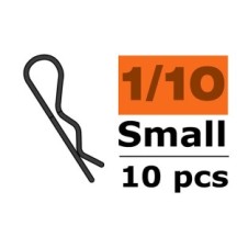 Revtec - Body Clips - 45° Bent - Small - Black - 10 pcs GF-0410-005