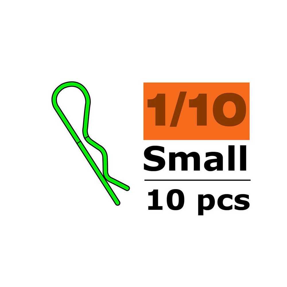 Revtec - Body Clips - 45° Bent - Small - Green - 10 pcs GF-0410-002 Revtec - Body Clips - 45° Bent - Small - Green - 10 pcs GF-0410-002