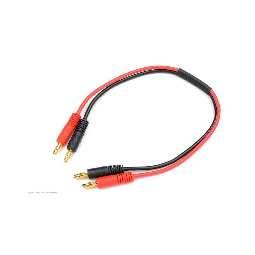 Revtec - Charge Lead - 4mm Banana Plugs - 14AWG Silicone Wire - 30cm - 1 pc GF-1201-125
