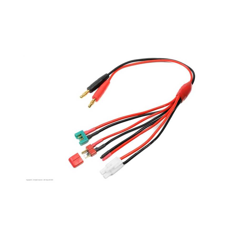 Revtec - Charge Lead - Universal 4in1 - Tamiya MPX Deans Free wire - 16 AWG Silicone Wire - 1 pc GF-1200-145
