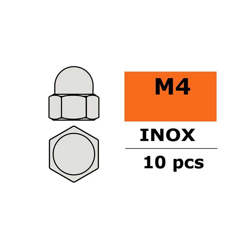 Revtec - Closed Round Head Nut - M4 - Inox - 10 pcs GF-0253-002 Revtec - Closed Round Head Nut - M4 - Inox - 10 pcs GF-0253-002