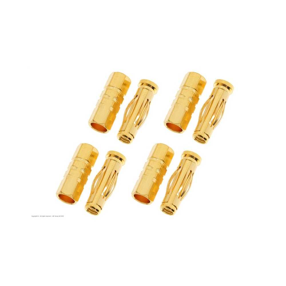 Revtec - Connector - 4.0mm - Gold Plated - Car - Male + Female - 4 pairs GF-1000-004 Revtec - Connector - 4.0mm - Gold Plated - Car - Male + Female - 4 pairs GF-1000-004