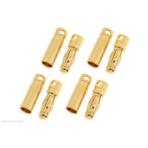 Revtec - Connector - 4.0mm - Gold Plated - Short - Male + Female - 4 pairs GF-1000-006