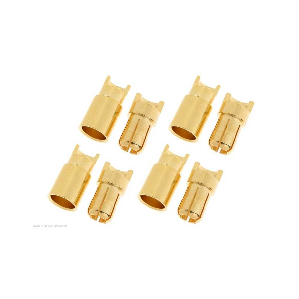 Revtec - Connector - 6.0mm - Gold Plated - Male + Female - 4 pairs GF-1000-007 Revtec - Connector - 6.0mm - Gold Plated - Male + Female - 4 pairs GF-1000-007