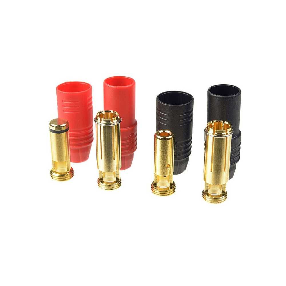 Revtec - Connector - AS-150 - Anti Spark - Gold Plated - Male + Female - Red + Black - 2 pairs GF-1056-001 Revtec - Connector - AS-150 - Anti Spark - Gold Plated - Male + Female - Red + Black - 2 pairs GF-1056-001