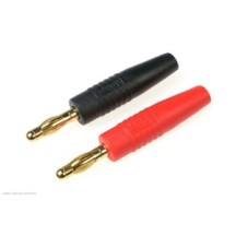 Revtec - Connector - Banana - Gold Plated 4mm - Black + Red - 1 pair GF-1013-001