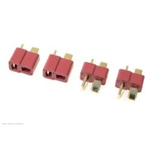 Revtec - Connector - Deans - Gold Plated - Male + Female - 2 pairs GF-1006-001