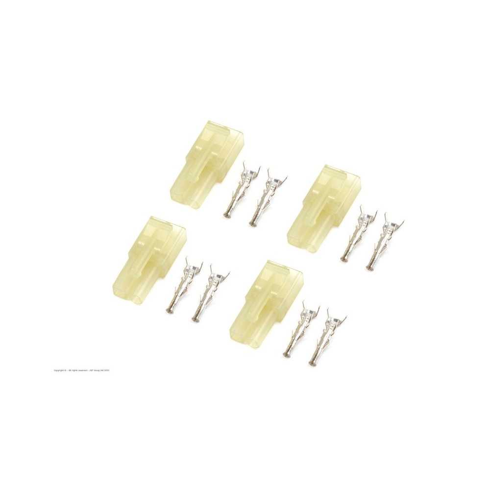 Revtec - Connector - Mini Tamiya - Gold Plated - Male - 4 Pcs GF-1009-002 Revtec - Connector - Mini Tamiya - Gold Plated - Male - 4 Pcs GF-1009-002