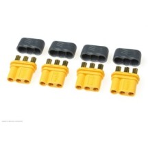 Revtec - Connector - MR-30 3-Pole - w/ Cap - Gold Plated - Male - 4 pcs GF-1085-002