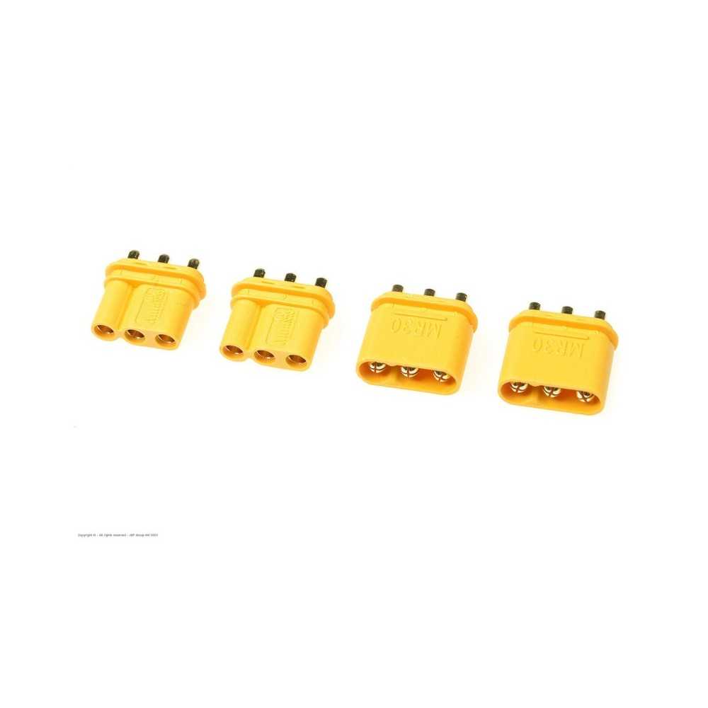 Revtec - Connector - MR-30PB 3-Pole - Gold Plated - Male + Female - 2 pairs GF-1087-001 Revtec - Connector - MR-30PB 3-Pole - Gold Plated - Male + Female - 2 pairs GF-1087-001