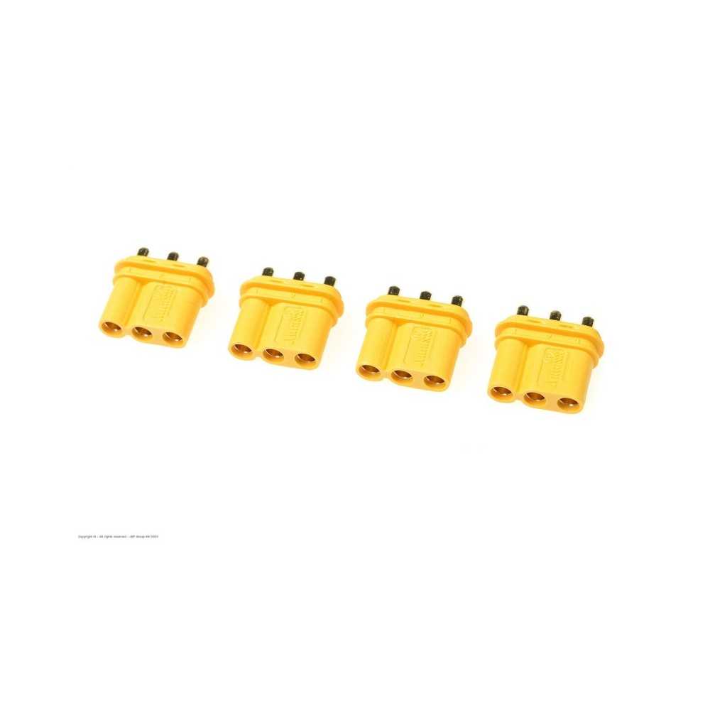 Revtec - Connector - MR-30PB 3-Pole - Gold Plated - Male - 4 pcs GF-1087-002 Revtec - Connector - MR-30PB 3-Pole - Gold Plated - Male - 4 pcs GF-1087-002