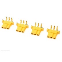 Revtec - Connector - MR-30PW 3-Pole - Gold Plated - Male - 4 pcs GF-1086-002