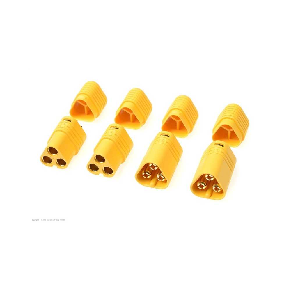 Revtec - Connector - MT-60 3-Pole - Gold Plated - Male + Female - 2 pairs GF-1091-001 Revtec - Connector - MT-60 3-Pole - Gold Plated - Male + Female - 2 pairs GF-1091-001