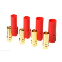 Revtec - Connector - XT-150 - Gold Plated - Male + Female - Red - 2 pairs GF-1055-002