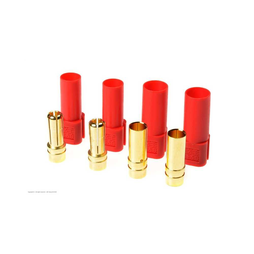Revtec - Connector - XT-150 - Gold Plated - Male + Female - Red - 2 pairs GF-1055-002 Revtec - Connector - XT-150 - Gold Plated - Male + Female - Red - 2 pairs GF-1055-002