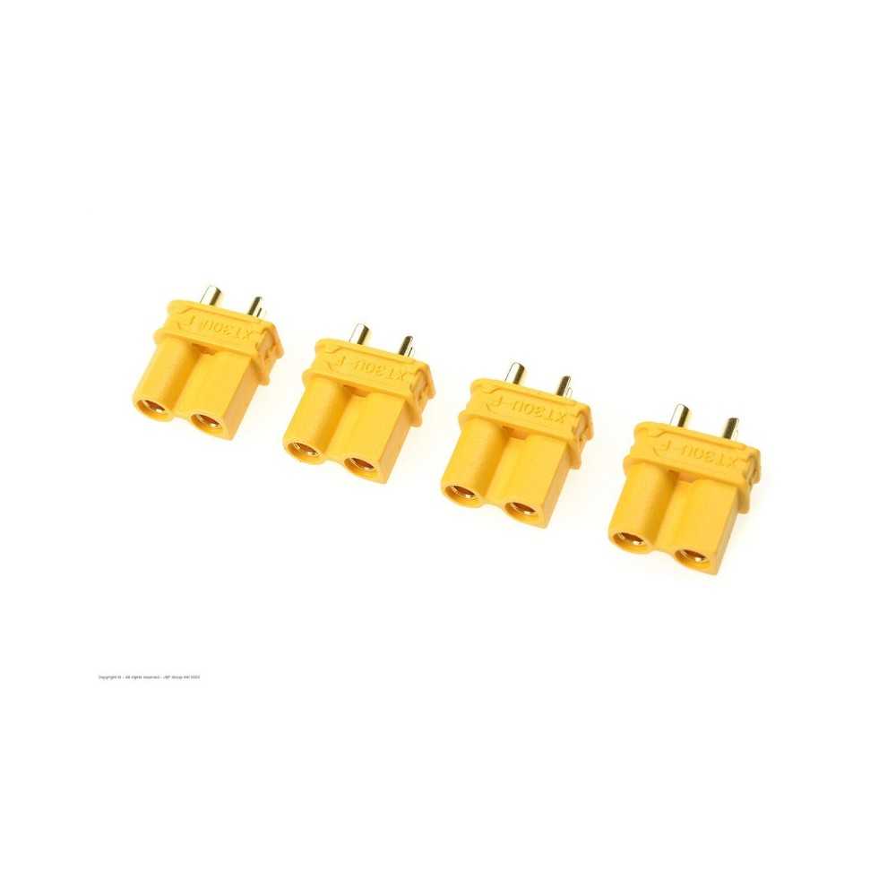 Revtec - Connector - XT-30U - Gold Plated - Male - 4 pcs GF-1033-002 Revtec - Connector - XT-30U - Gold Plated - Male - 4 pcs GF-1033-002