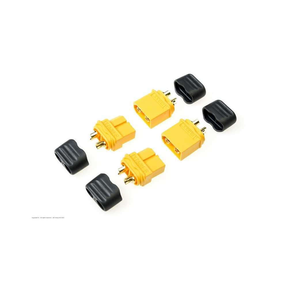 Revtec - Connector - XT-60 - w/ Cap - Gold Plated - Male + Female - 2 pairs GF-1040-001 Revtec - Connector - XT-60 - w/ Cap - Gold Plated - Male + Female - 2 pairs GF-1040-001