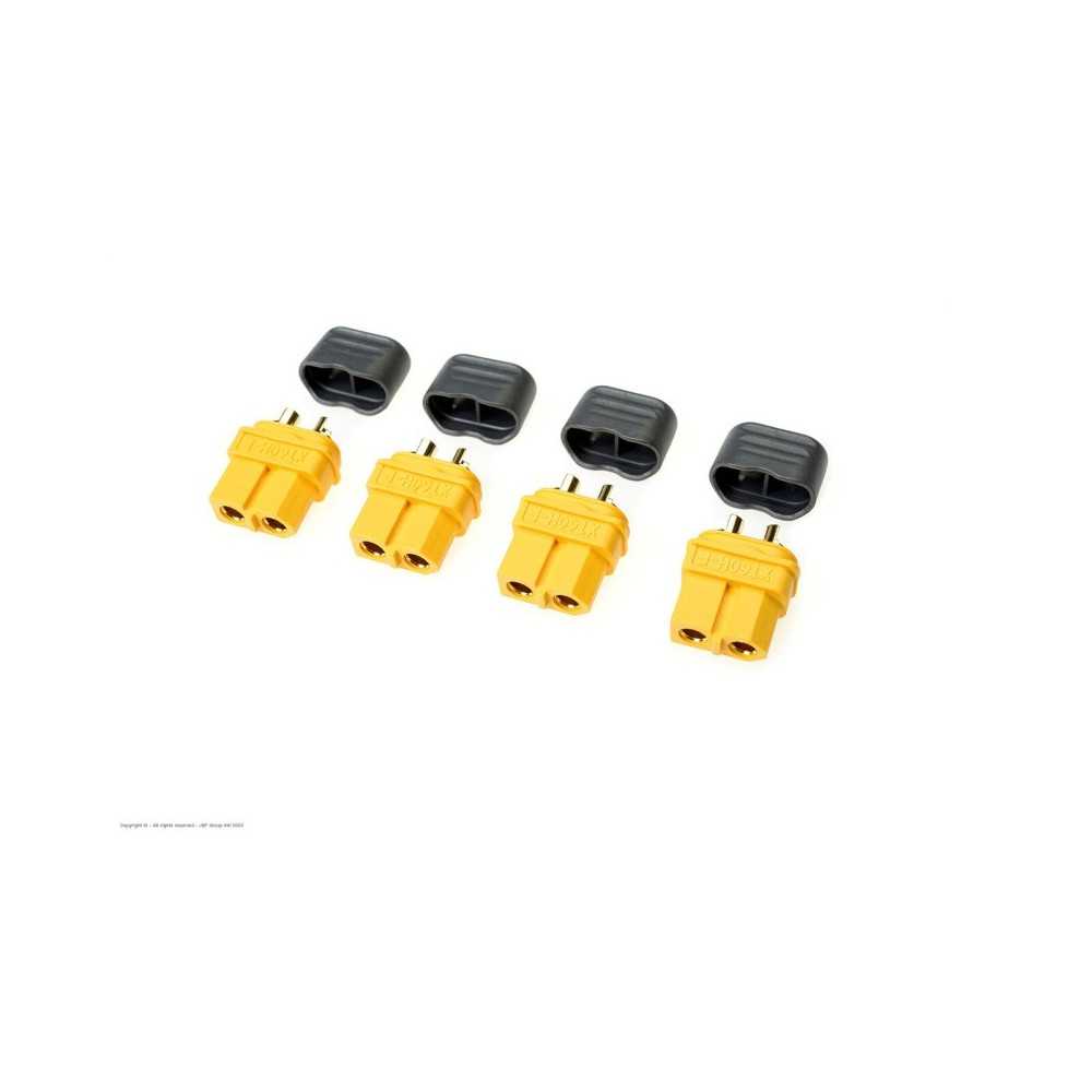 Revtec - Connector - XT-60 - w/ Cap - Gold Plated - Male - 4 pcs GF-1040-002 Revtec - Connector - XT-60 - w/ Cap - Gold Plated - Male - 4 pcs GF-1040-002
