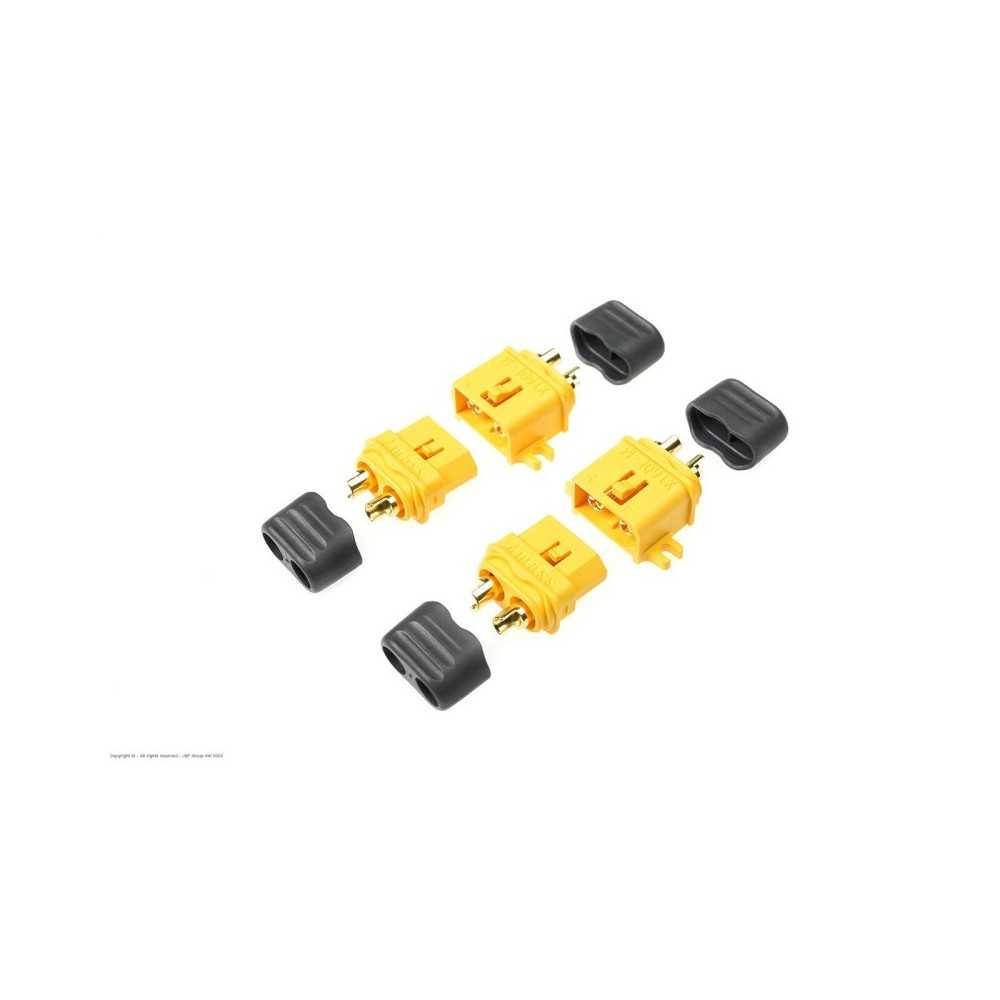 Revtec - Connector - XT-60L - w/ Cap - Gold Plated - Male + Female - 2 pairs GF-1041-001 Revtec - Connector - XT-60L - w/ Cap - Gold Plated - Male + Female - 2 pairs GF-1041-001