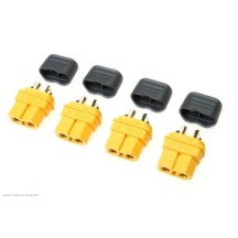 Revtec - Connector - XT-60L - w/ Cap - Gold Plated - Male - 4 pcs GF-1041-002