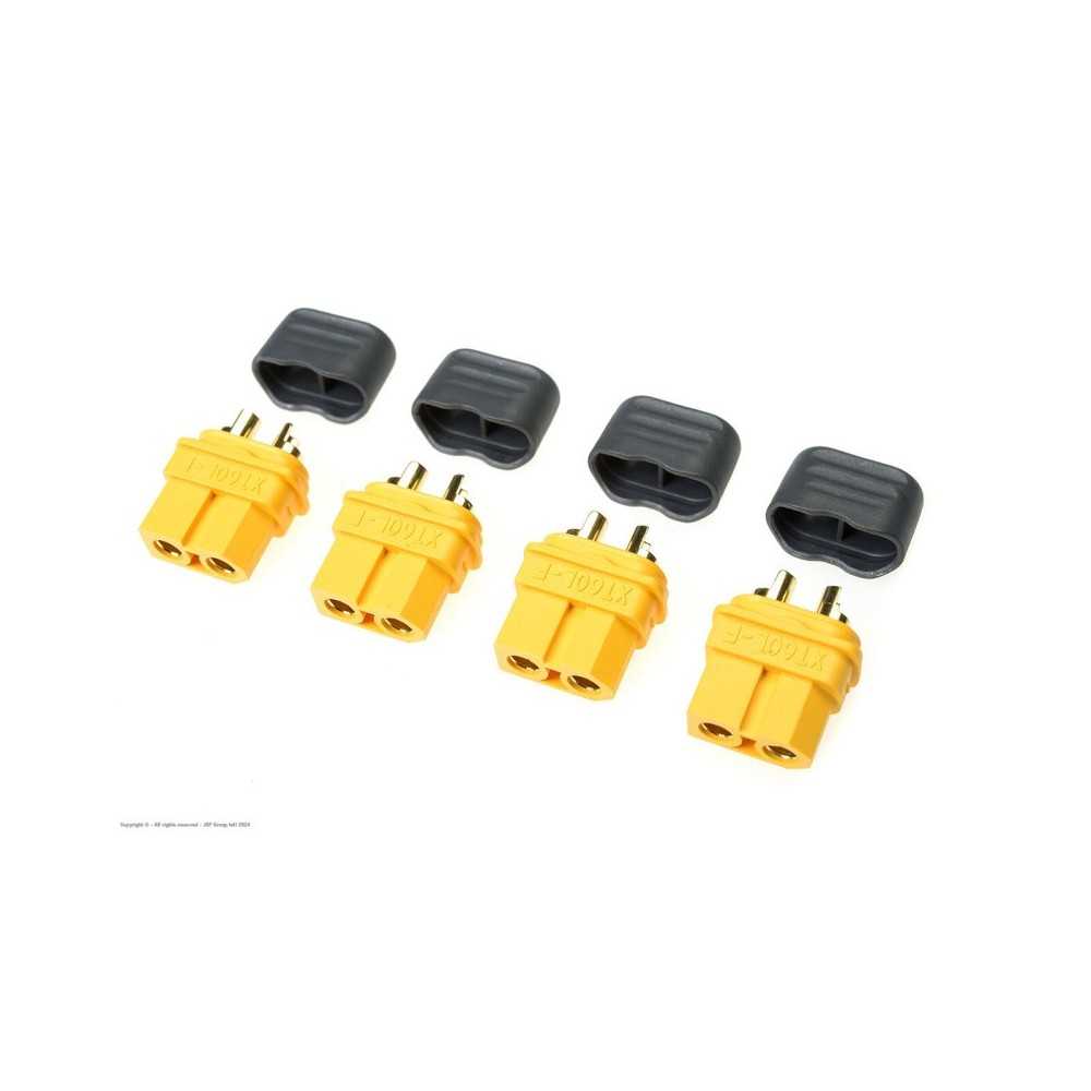 Revtec - Connector - XT-60L - w/ Cap - Gold Plated - Male - 4 pcs GF-1041-002