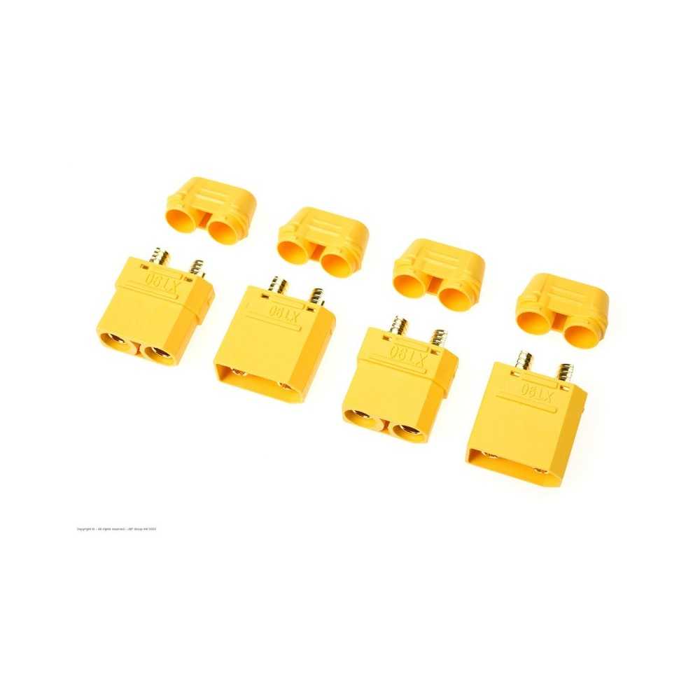 Revtec - Connector - XT-90H - w/ Cap - Gold Plated - Male + Female - 2 pairs GF-1053-001 Revtec - Connector - XT-90H - w/ Cap - Gold Plated - Male + Female - 2 pairs GF-1053-001