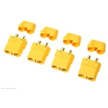 Conectores XT90H macho dorados con tapa 4 pcs Revtec GF-1053-002