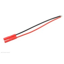 Revtec - Connector w/ Lead - 2.0mm - Gold Plated - Male Plug - 20AWG Silicone Wire - 10cm - 1 pc GF-1060-002