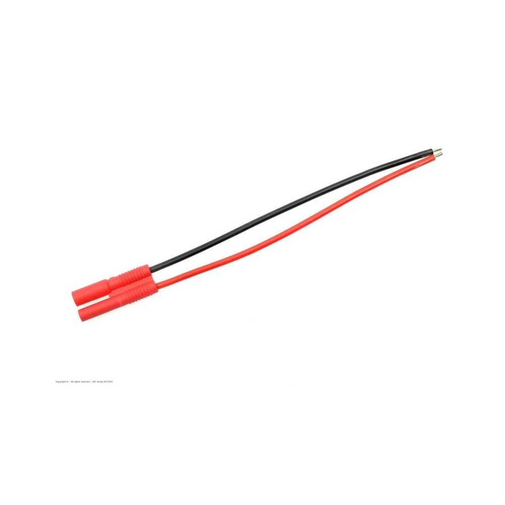 Revtec - Connector w/ Lead - 2.0mm - Gold Plated - Male Plug - 20AWG Silicone Wire - 10cm - 1 pc GF-1060-002