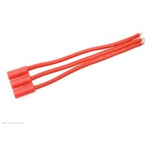 Revtec - Connector w/ Lead - 3.5mm - Gold Plated (3pins) - Female Socket - 14AWG Silicone Wire - 10cm - 1 pc GF-1065-003